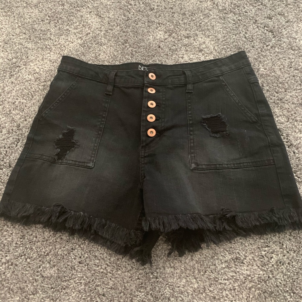Black Jean shorts